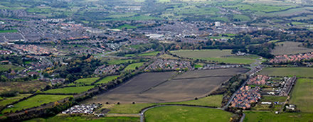 Bishop Auckland aerial view